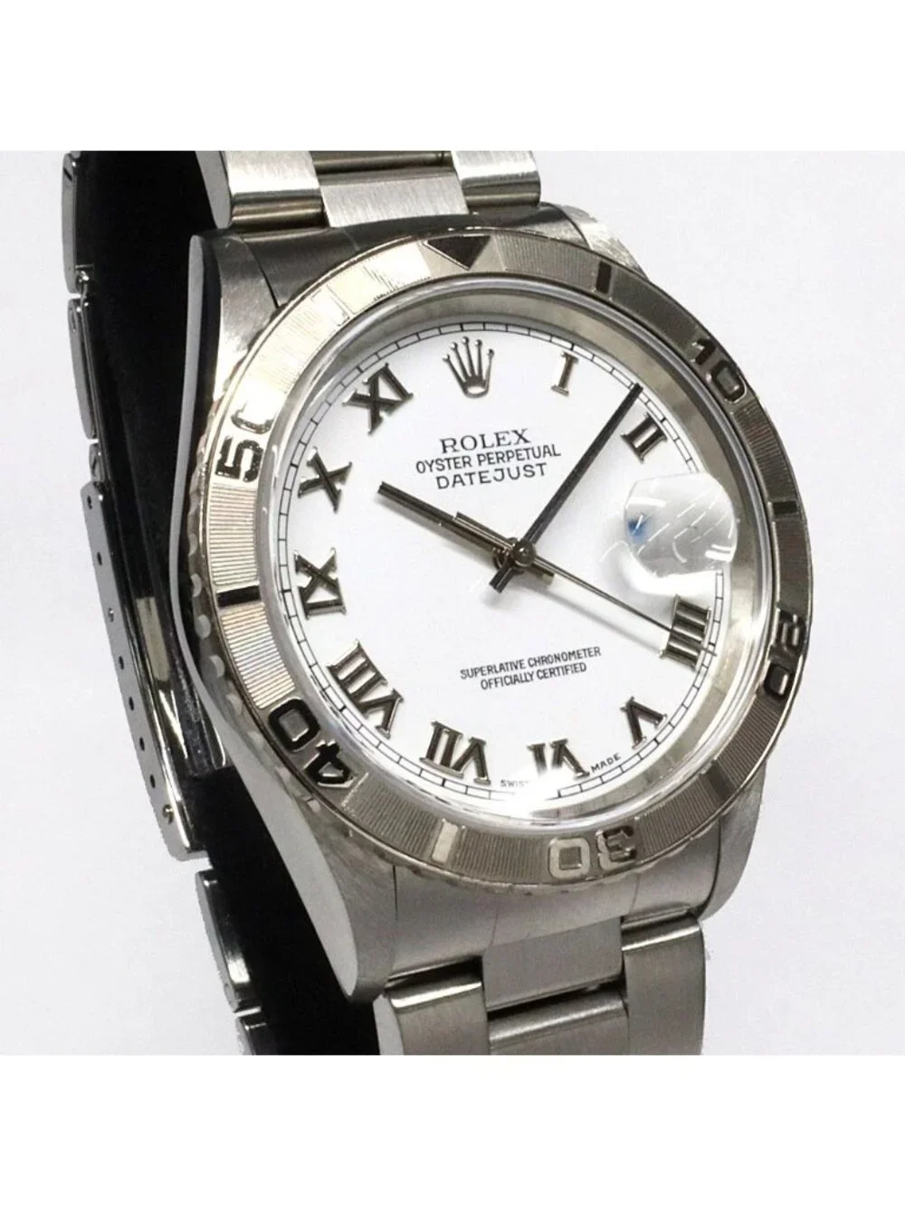 Rolex Datejust Thunderbird Number White Roman WG SS Automatic Winding Watch
